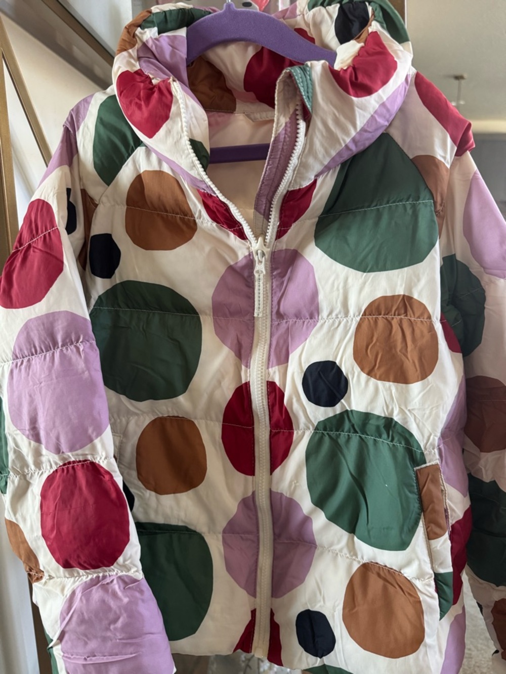 Uniqlo Kids Polka Dot Puffer Jacket - Multicolor